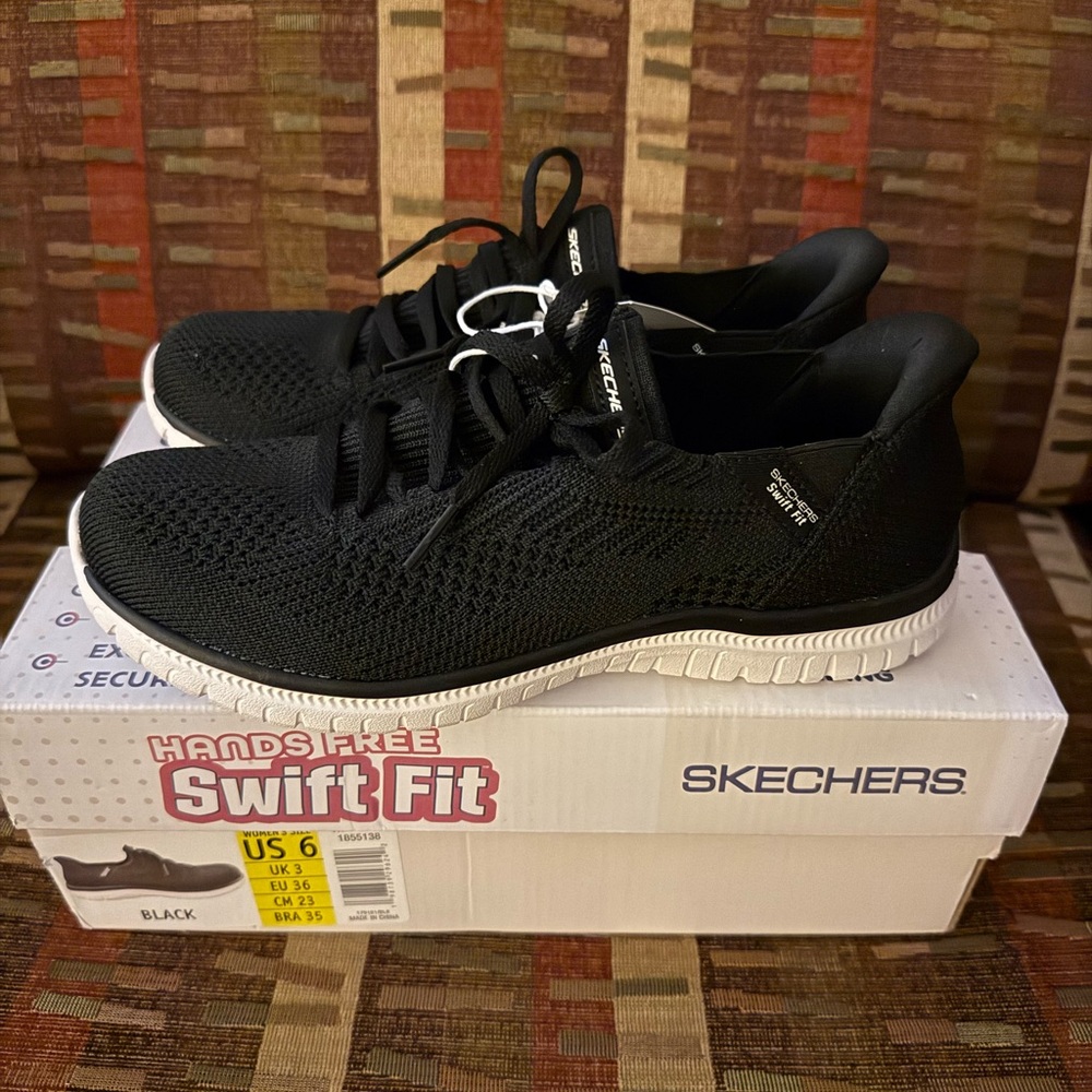 Skechers Women's Black Swift Fit Athletic Shoes